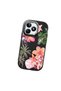 Realme Note 50 Compatible Shock-Absorbing Camera Protected Black Silicone Case Floral Print - 3