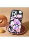 Poco X5 Compatible Shock-Absorbing Camera Protected Black Silicone Case Floral Print - 2