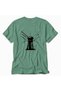 Women's Modern City Roof Design T-Shirt Print - Back Print - Green - 4