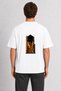 Men's Modern City Skyline Printed Design - Back Print - White