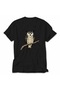 Women's Wise Owl Artistic Graphic Design Back Print - Black - 4