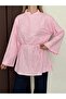 Women's Brode Embroidered Lined Blouse with Tie Detail - 6
