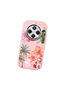 Redmi 14C 4G/5G Compatible Shock-Absorbing Camera Protected Pink Silicone Case Floral Print - 3