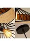 1PC Metal & Rope Lamp Shades Ceiling,Pendant Light Chandelier E27 Adjustable Height Vintage Hanging Lamp for Kitchen,Restaurant,Cafe,Bar,Living Room, Bedroom,Hallways(including light bulb) - 3