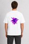 Men's Geometric Skateboard Movement - Back Print - White