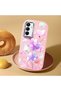 Samsung Galaxy A15 4G/5G Compatible Shock-Absorbing Camera Protected Pink Silicone Case Floral Print - 2
