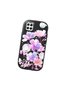 Samsung Galaxy A12/M12 Compatible Shock-Absorbing Camera Protected Black Silicone Case Floral Print - 3