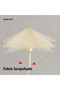 Floor Lamp with Side Table, Modern Pleated Fabric Shade Standing Lamp, Curved Metal Frame Reading Lamp for Living Room Bedroom - 6