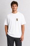 Men's Geometric Giraffe Collage - White
