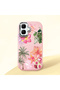 Tecno Spark Go 2(Km4) Compatible Shock-Absorbing Camera Protected Pink Silicone Case Floral Print