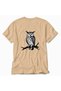 Men's Wise Owl Artistic Wall Decor and Print with Back Print - Cream - 4