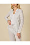 Women Light Grey Text Print Pajama Set - 4