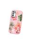 Oppo A54S Compatible Shock-Absorbing Camera Protected Pink Silicone Case Floral Print - 3