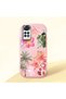 Redmi Note 11/Note 11S Compatible Shock-Absorbing Camera Protected Pink Silicone Case Floral Print