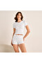 SEAMFREE RIBBED HIGH NECK SHORT SLEEVED TOP - 2