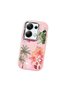 Redmi Note 13 Pro 4g Compatible Shock-Absorbing Camera Protected Pink Silicone Case Floral Print - 4