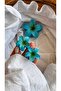 Set of 3 Latch Buckles with White and Yellow Frangipani Flower Design, Tropical Beach Buckle - 6