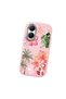 Poco X7 Pro Compatible Shock-Absorbing Camera Protected Pink Silicone Case Floral Print - 3