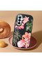 Samsung Galaxy A17 4G/5G Compatible Black Silicone Case with Shock-Absorbing Camera Protections Floral Print - 2