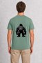 Men's Modern Gorilla Street Style Back Print - Green