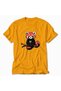 Women's Modern Red Panda Illustration - Decorative Animal Image - Yellow - 3