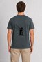 Men's Modern City Roof Design T-Shirt Print - Back Print - Smoked