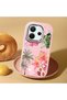 Redmi Note 14 4g Compatible Shock-Absorbing Camera Protected Pink Silicone Case Floral Print - 3