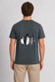 Men's Hand Drawn Penguin Family Back Print - Smoked