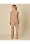 Women Taupe Pocket Embroidery Pajama Set - 5
