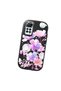 Redmi Note 11 Pro 4G/5G Compatible Shock-Absorbing Camera Protected Black Silicone Case Floral Print - 3
