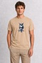 Men's Chrome Textured Wise Owl Art - Cream