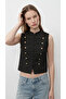 Buttoned Vest Blouse - 2