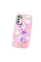 Oppo A54S Compatible Shock-Absorbing Camera Protected Pink Silicone Case Floral Print - 3