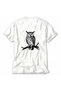 Men's Wise Owl Artistic Wall Decor and Print Back Print - White - 4