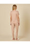 Women Dusty Pink Printed Lace-Trim Pajama Set - 5