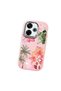 Redmi 13/13X Compatible Shock-Absorbing Camera Protected Pink Silicone Case Floral Print - 3