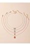 Set of 4 - Flower Pendant Necklace - 5