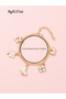 Girls Gold Tone Butterfly and Clover Charms Bracelet - 4