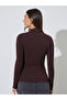 Brown Textured Cable Knit Top - 5