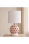 Star Kids Ceramic Table Lamp Pink- 35Cm, Ceramic, Linen, L 24 x W 24 x H 35 cm