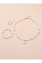 Girls White Heart Charm Pearl Necklace, Bracelet, Ring and Earrings Set - 8