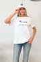 Women's crew neck dog print t-shirt white - 26y 2222