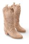 Larissa Cara Women's Embroidered Western Boots 0012845 Mink Suede - 3