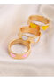 Girls Set of 3 - Heart Enamel Rings - 2