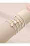 Pack of 5 - Girls White Beaded Charm Bracelet