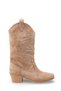 Larissa Cara Women's Embroidered Western Boots 0012845 Mink Suede - 7