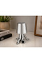 Decorative Table Lamp with Silver Sitting Man Figure – Modern Tabletop and Nightstand Accessory - 2