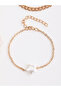 Pack of 4 - Girls Gold Tone Link Bracelet Set with Star Charm - 2