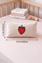 Strawberry Cotton Linen Baby Waist Support Pillow Tummy Time Abdominal Exercise Crib Pillow 15X30 cm - 4