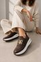 Women'S, Gold Buckle, Thick Sole, Comfortable, Casual Sneaker Sports Shoes - 2